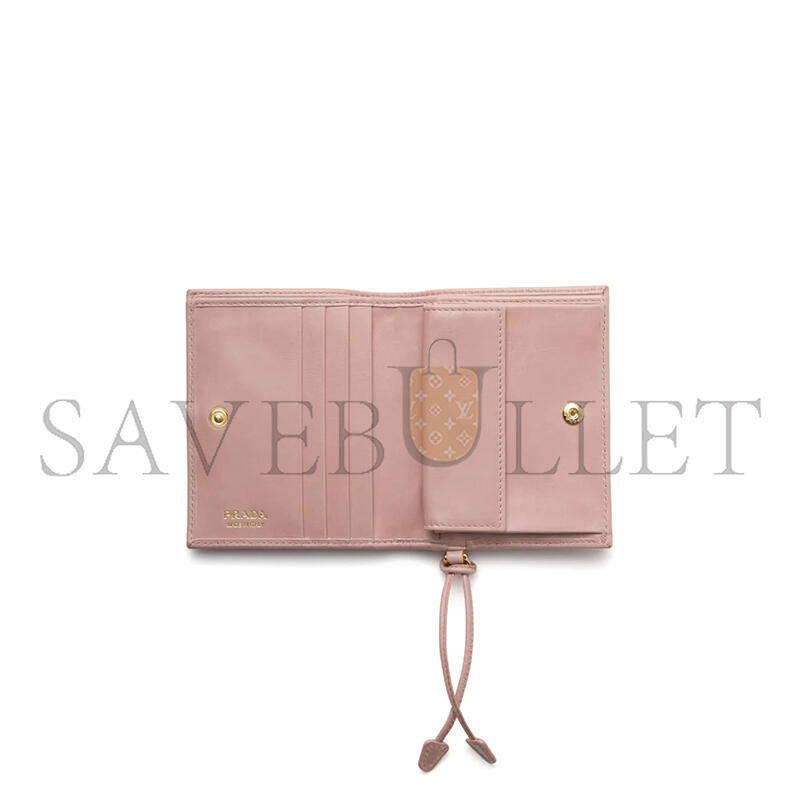 Pra*a small leather wallet 1mv204 (11.2*8.5cm)